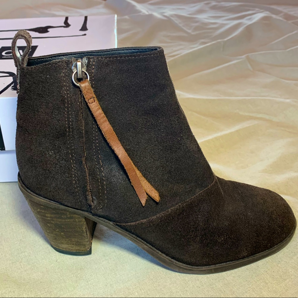 Vintage Suede Dolce Vita Booties with Box - Picture 1 of 5